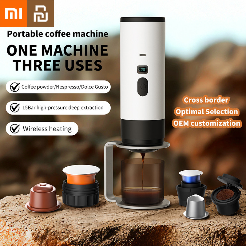 Xiaomi Youpin Coffee Machine Wireless Electric Portable Espresso Coffee Machine Camp gital splay Cap