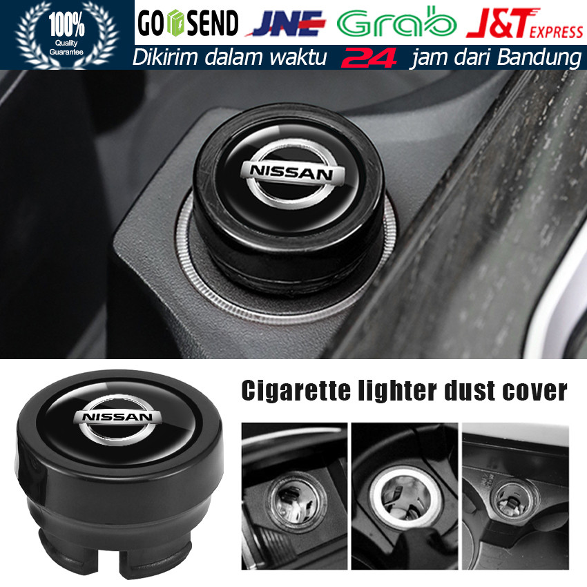 Cover Power Outlet Mobil Nissan Transparan Hitam / Tutup Soket Charger USB Anti Debu untuk March, Ma