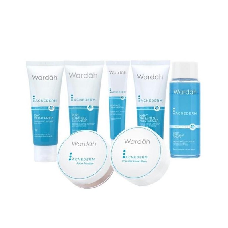Wardah acnederm series, set Acne Wardah, Acnederm