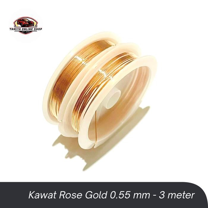 Kawat Tembaga Rose Gold 0.55 mm - 3 meter Kawat Tembaga Email