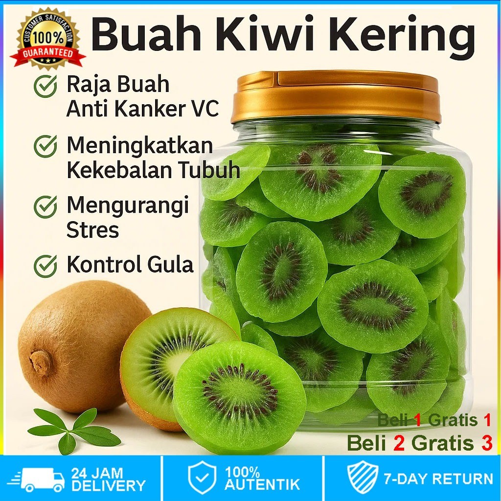

⭐Beli 2 Gratis 3⭐Dried Kiwi / Buah Kiwi Kering/camilan buah kering asam manis/camilan buah kering 0 sukrosa/camilan sehat/Premium Snack Fruit/Anti-cancer Miracle Dried Fruit Cancer Prevention/Buah Kering Sehat dan Lezat terlaris