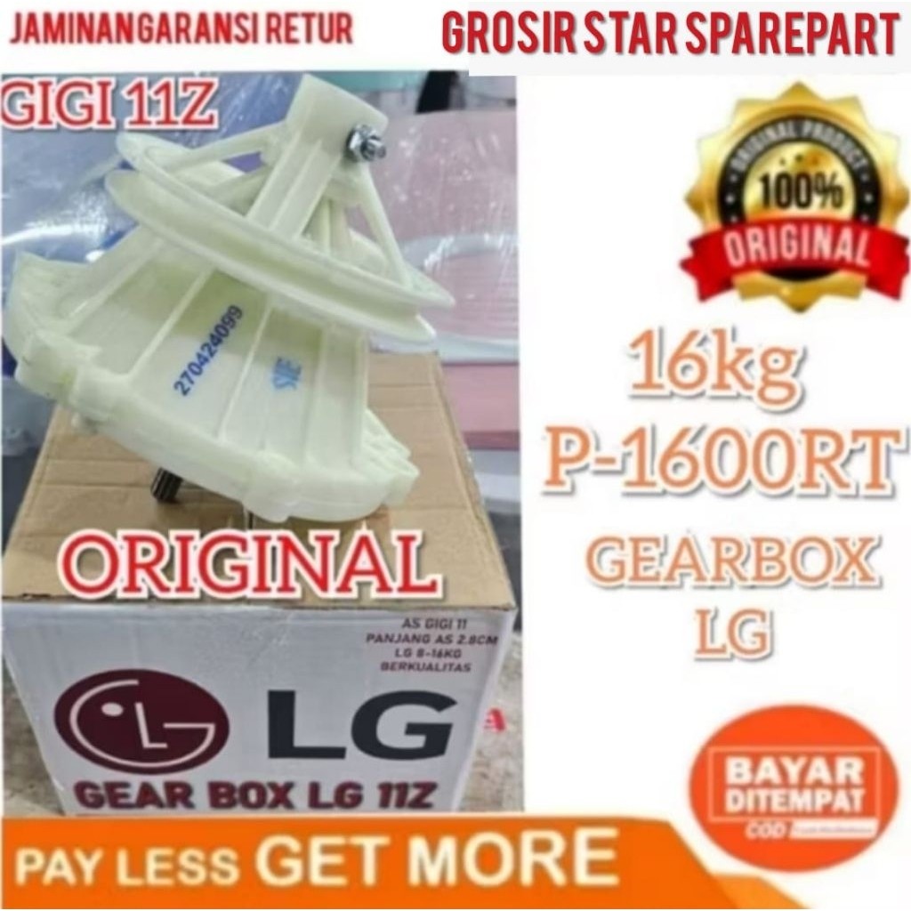 gearbox mesin cuci LG kapasitas 16kg P 1600 RT