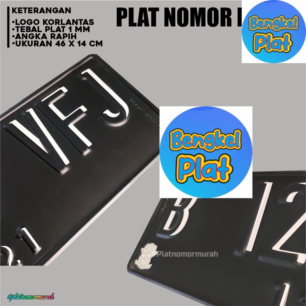 plat nomor angka variasi bayangan / plat mobil angka stiker nyala