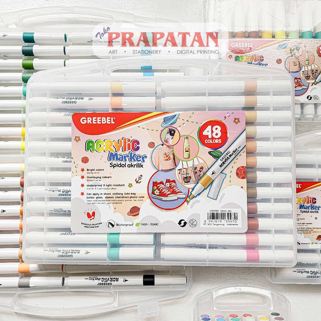 

Greebel Acrylic Marker Set GMAS 36-48 Warna | Spidol Akrilik