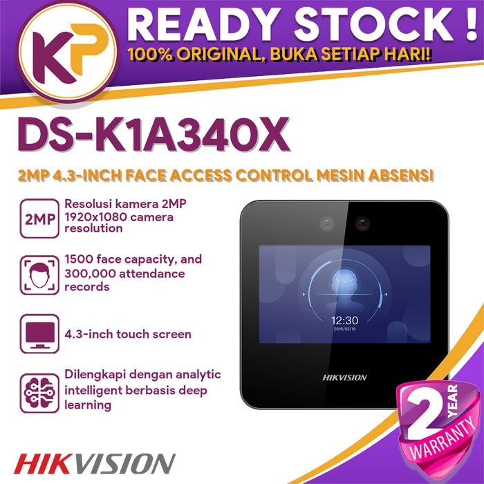 

HIKVISION DS-K1A340X 2MP 4.3-INCH FACE ACCESS CONTROL MESIN ABSENSI