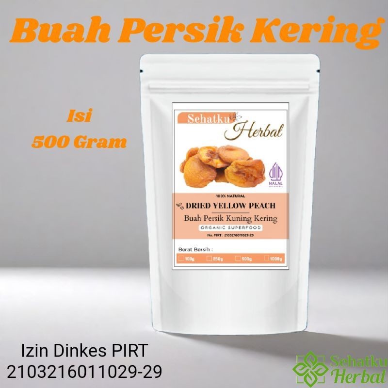 

SEHATKUHERBAL Driead Persik : Buah Persik Kering Isi 500 Gram