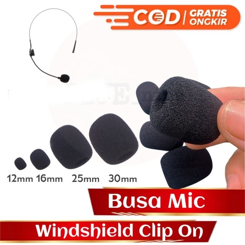 TERMURAH busa clip on /busa headphone gaming /busa microphone headset / foam mini kecil spon cover/ 