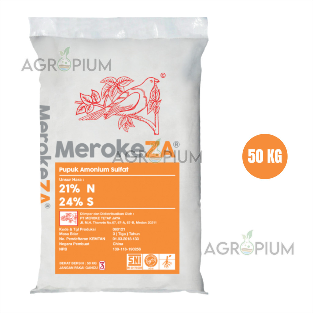 Pupuk Meroke ZA 50 Kg Amonium Sulfat Kemasan Pabrik