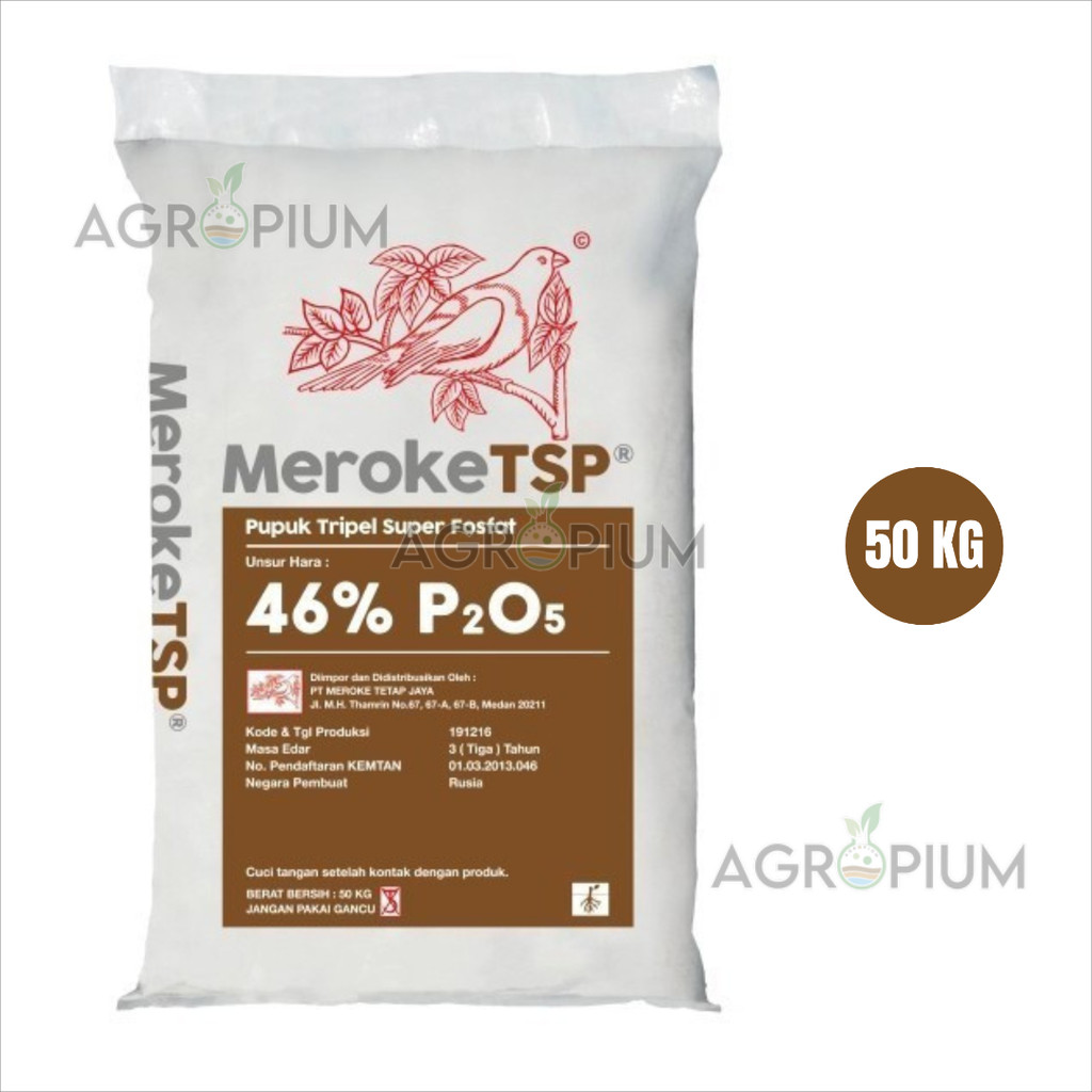 Pupuk MEROKE TSP 50 Kg Triple Super Posfat Kemasan Pabrik