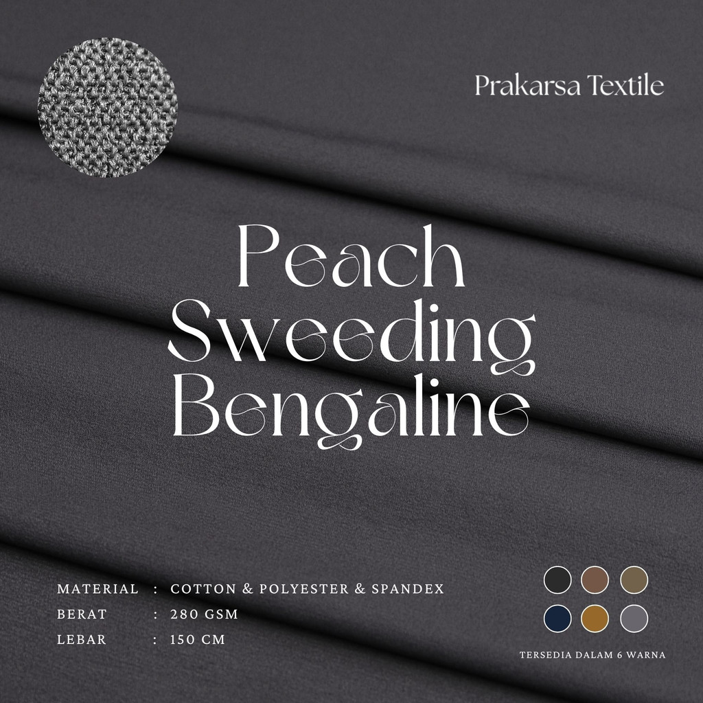PEACH SWEEDING BENGALINE KAIN STRETCH UNTUK CELANA ROK BLAZER