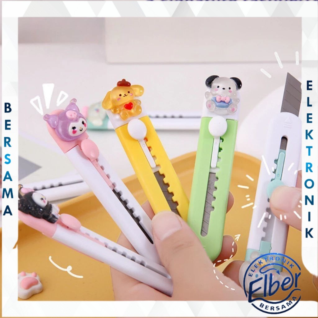 

ELBER HL0682 Cutter Mini Karakter Cutter Mini Travelling Pisau Cutter Silet Lucu Y1875