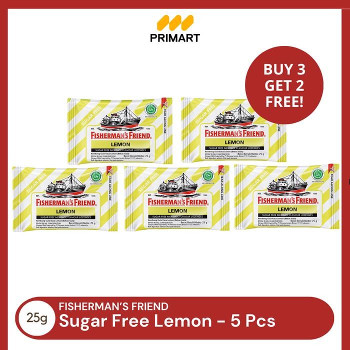 

Fisherman's Friend Permen Mint Lemon 25gr Buy 3 Get 2 Free
