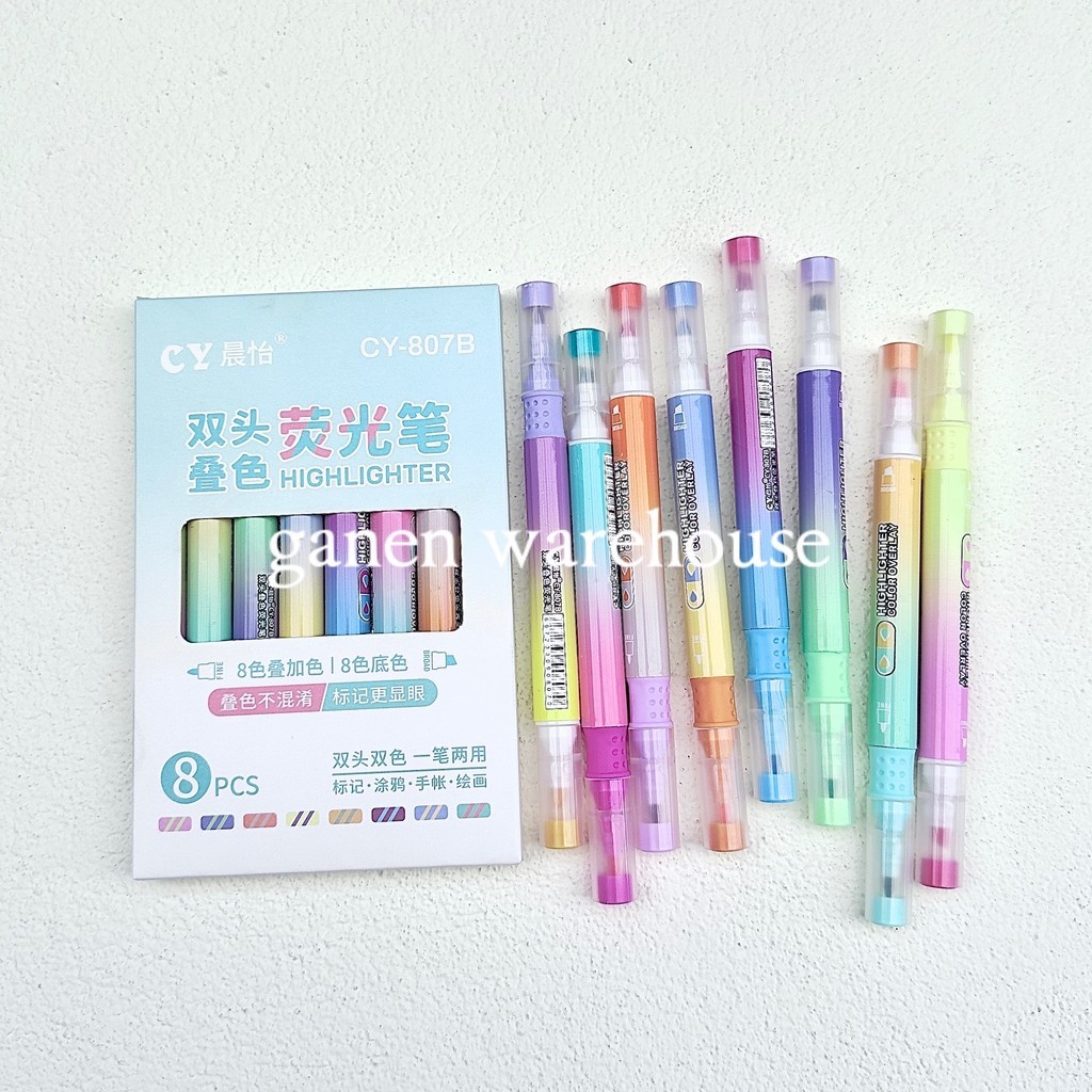 

[GW] Stabilo Isi 8 Warna Warni 2 Tip Highlighter