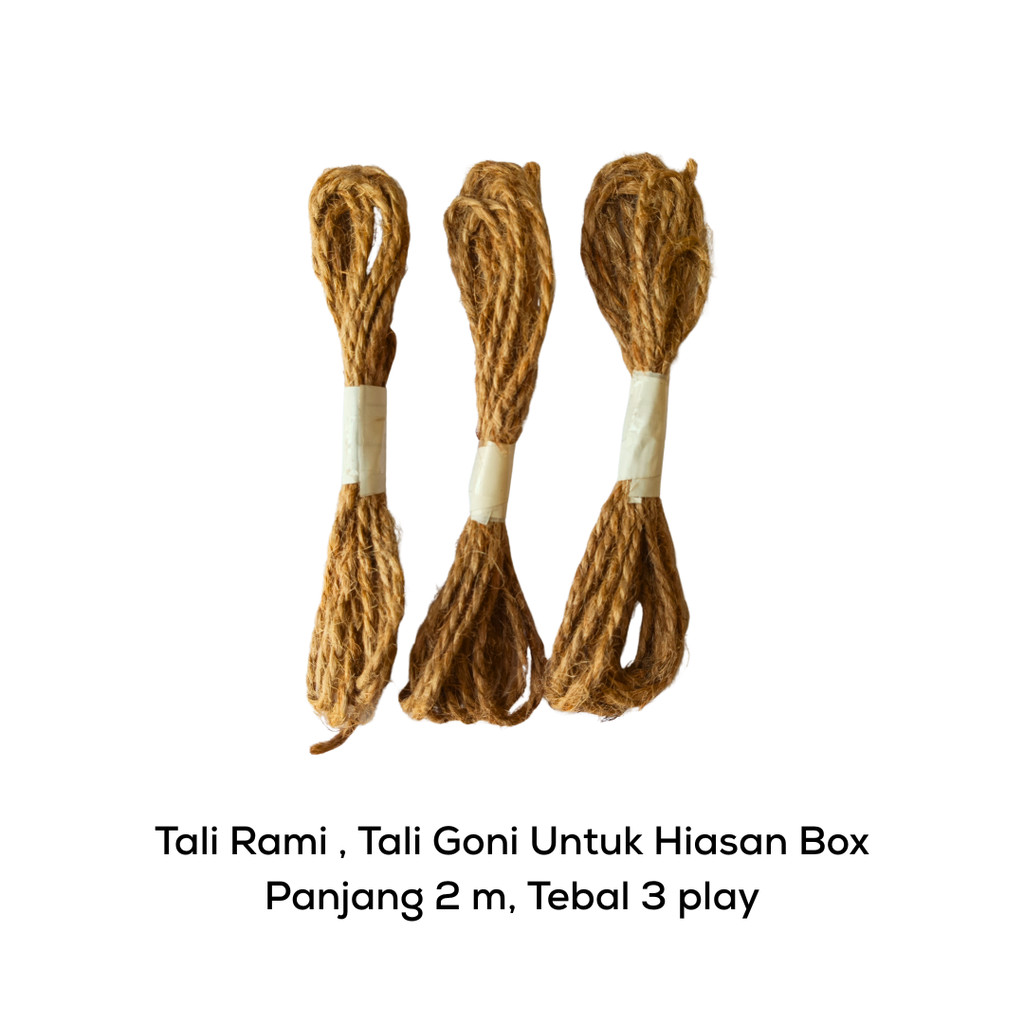 

Tali Rami - Tali Goni Untuk Hiasan Box Panjang 2 m, Tebal 3 Play