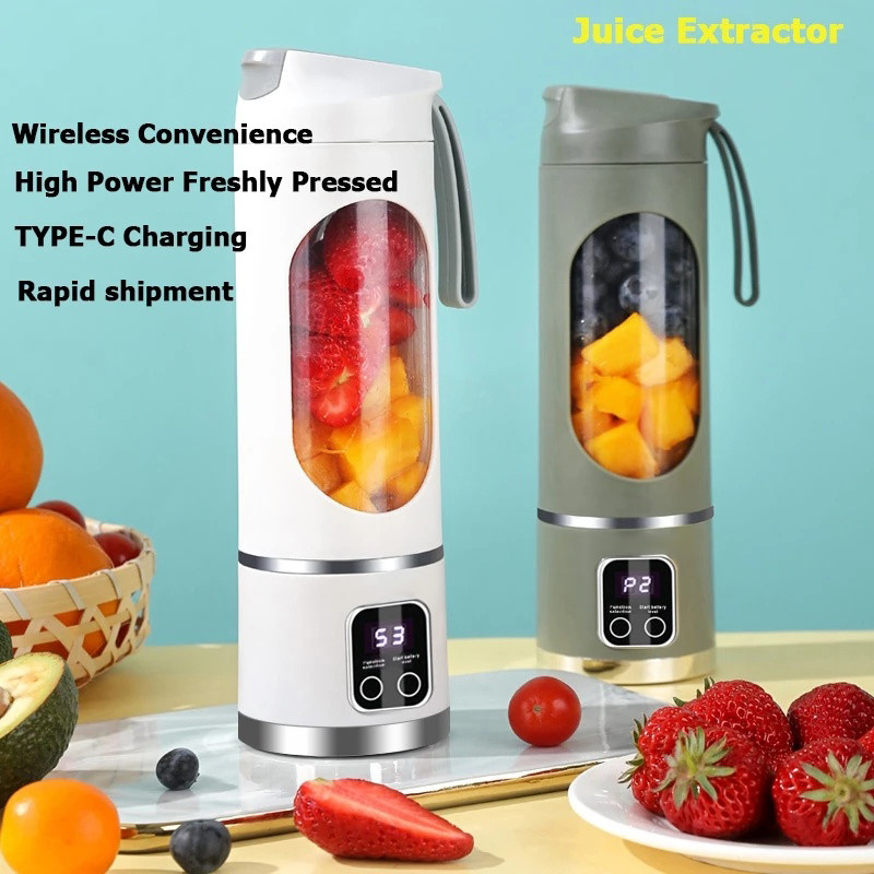 (COD) Panasonic Juicer Portable Mixer Mini Juicers Blender Chargeable Electric Smoothie Maker 450mL 