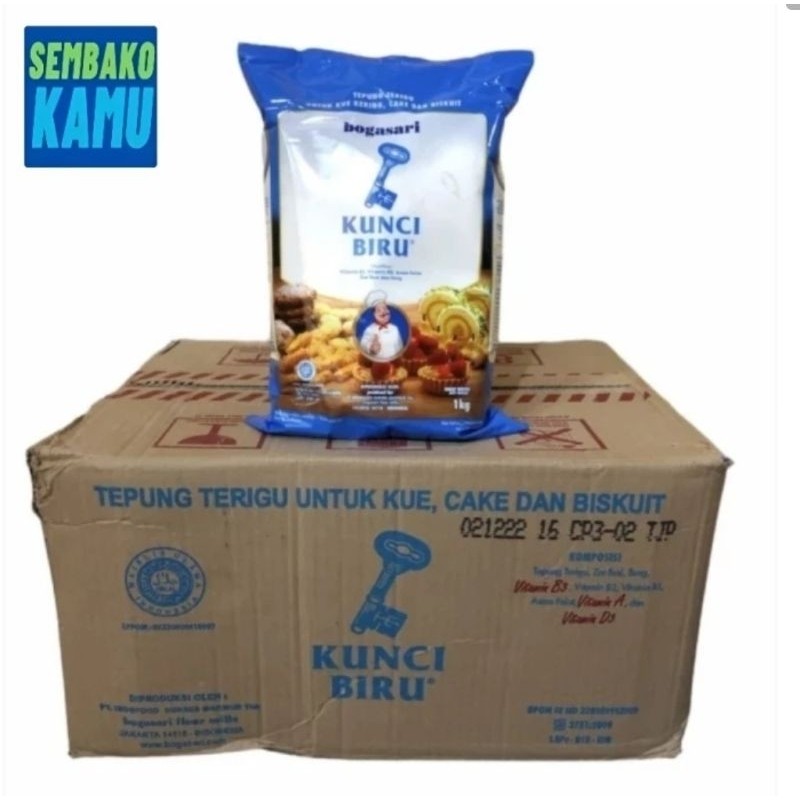

Tepung Terigu Kunci Biru 1 kg - 1 Dus Isi 12 Pcs