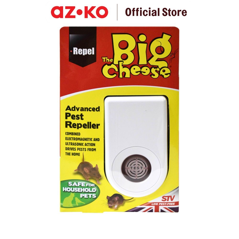AZKO Repel Big Cheese Alat Pengusir Tikus Ultrasonic Electromagnetic Rat Mouse Repeller Pencegah Pen