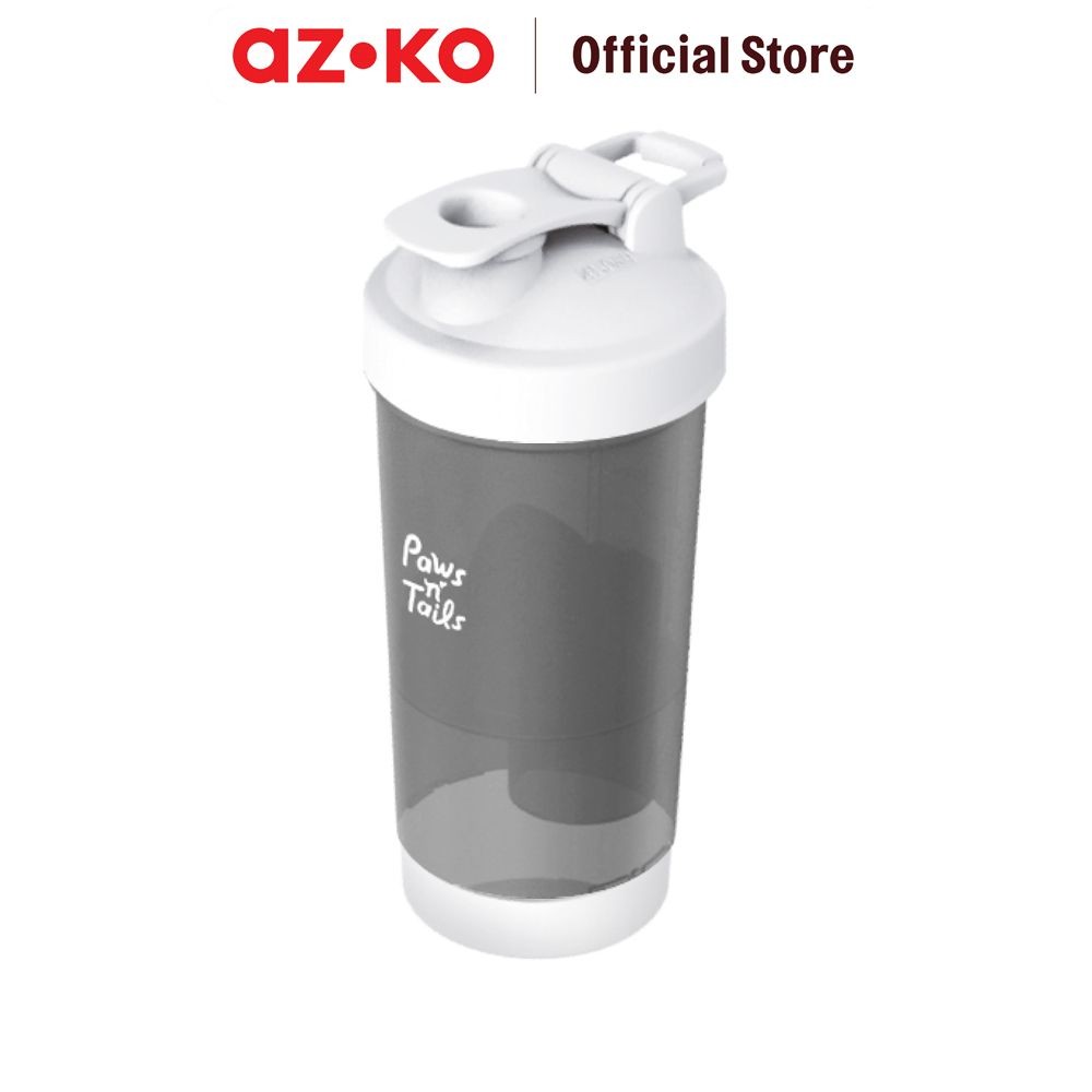 AZKO Paws N Tail Botol Minum Hewan Travel 4 In 1 - Abu-Abu Pet Feeding Bottle Animal Feeder Botol Mi
