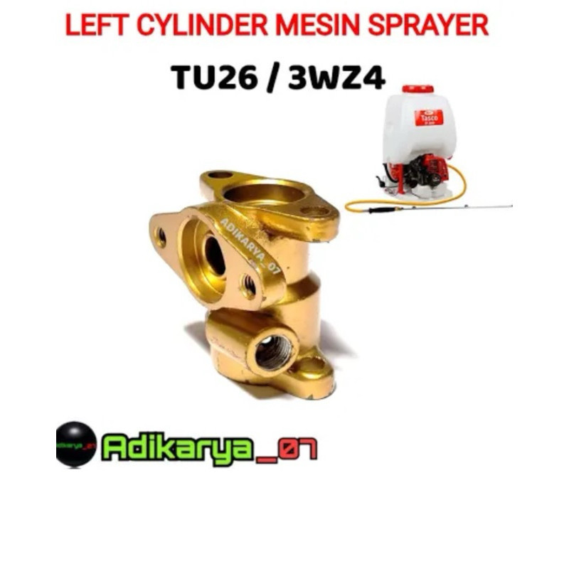 LEFT CYLINDER MESIN SPRAYER GENDONG TU26 / 3WZ4