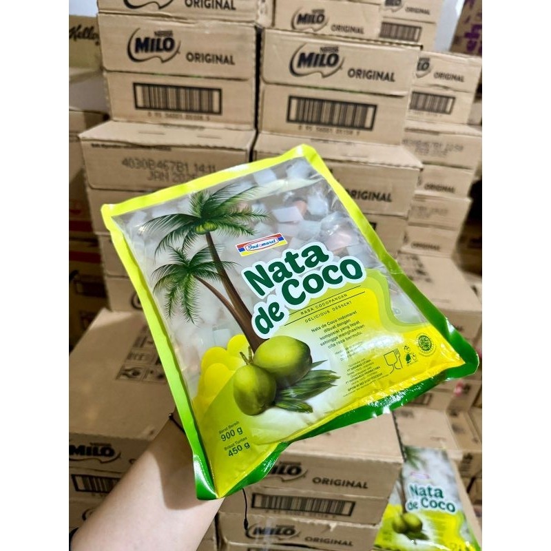 

Nata de Coco 900 gram rasa cocopandan kartonan atau 1 DUS isi 12 pack