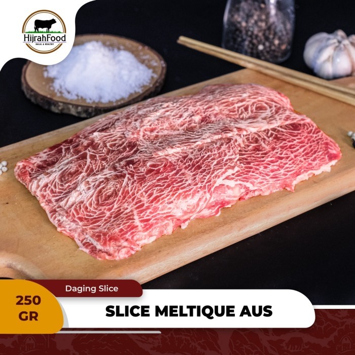 

Daging Slice Meltique Beef Sukiyaki Shabu Wagyu Meltique Sapi AUS