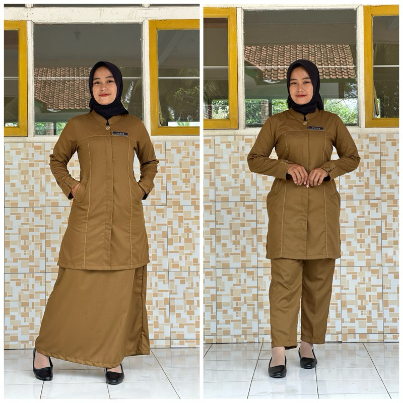 Seragam pemda Tunik benang timbul bahan toyobo fodu