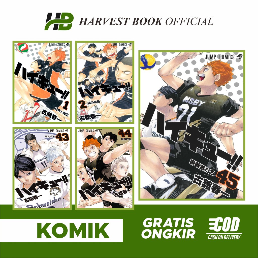 Buku Komik Manga Haikyuu Vol. 01-45 END by Haruichi Furudate Bahasa Indonesia