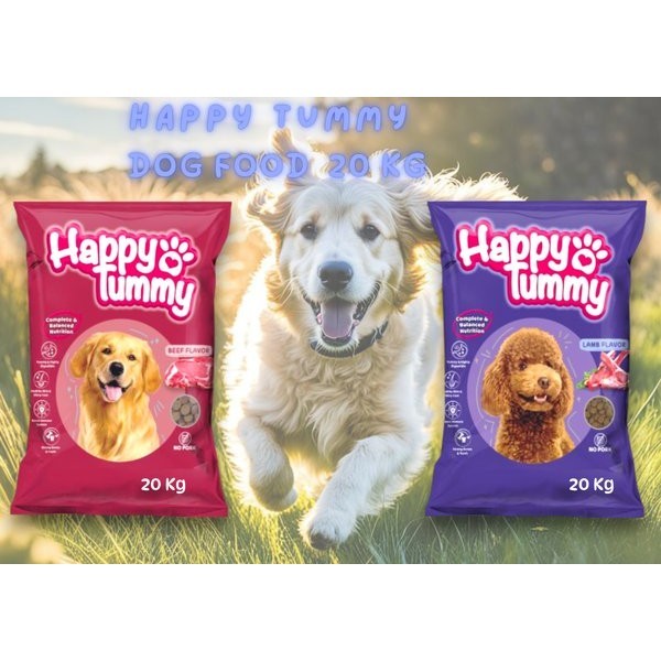 Dry Dog Food HAPPY TUMMY 20 Kg | Makanan Anjing Kering 20kg HAPPY TUMMY DOG ~ GOJEK / INSTANT Only 