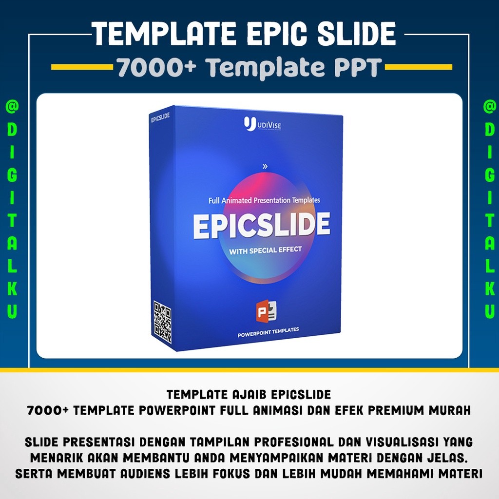 Template Ajaib EPICSLIDE - 7000+ Template Powerpoint Full Animasi dan Efek Premium Murah