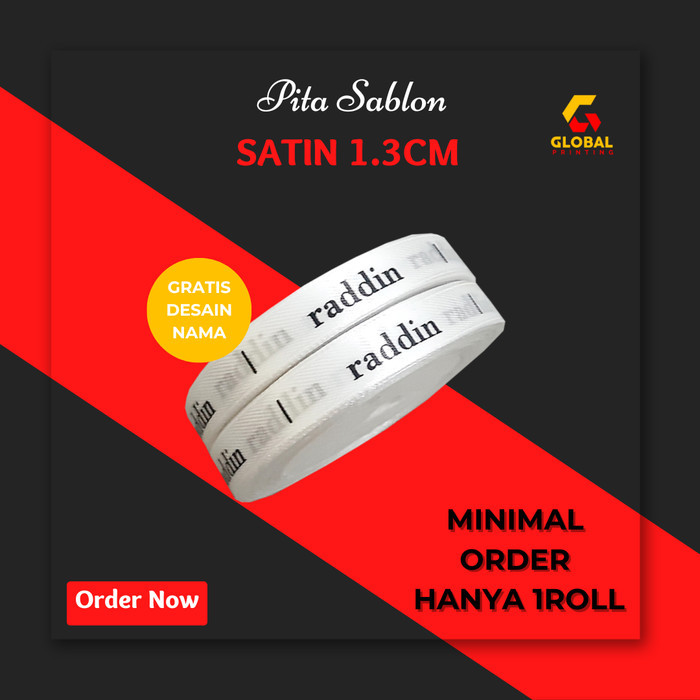 

lebel baju / lebel custom satin / label /lebel satin - 1.3cm