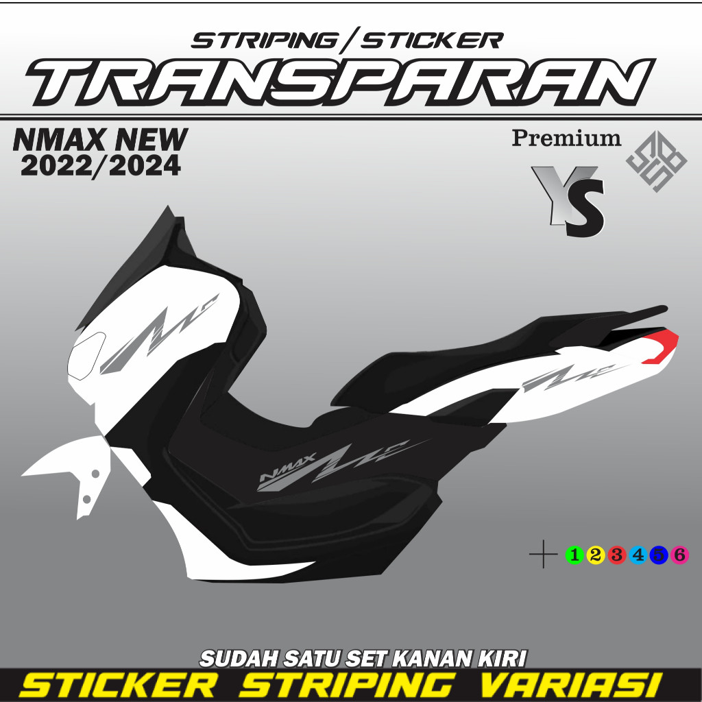 VARIASI NMXV10 TRANSPARAN Sticker Striping Variasi All Nmax New 2020-2024 ABS- Non ABS Absrak LIST