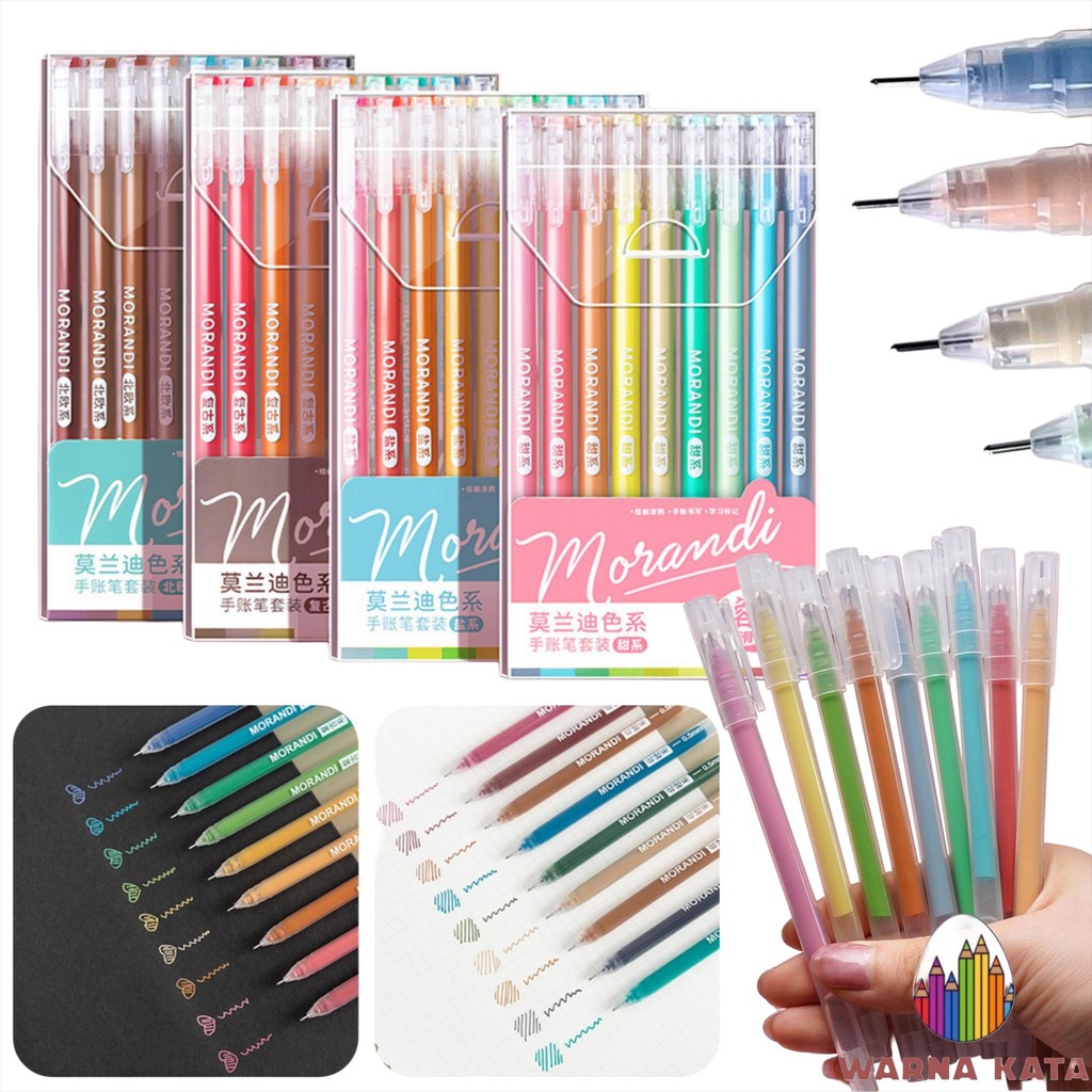 

MW017Pena Pen Warna Warni Bolpoin Pulpen Set Untuk Gambar Warna Tulis Catatan Diary Notebook