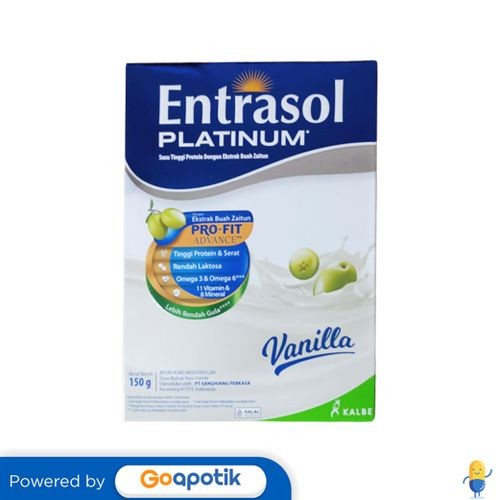 

Entrasol Platinum Rasa Vanila 150 Gram Box