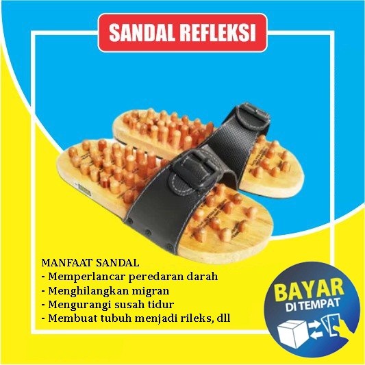 SANDAL REMATIK KAYU ANTI REMATIK / SANDAL KESEHATAN / SANDAL REFLEKSI