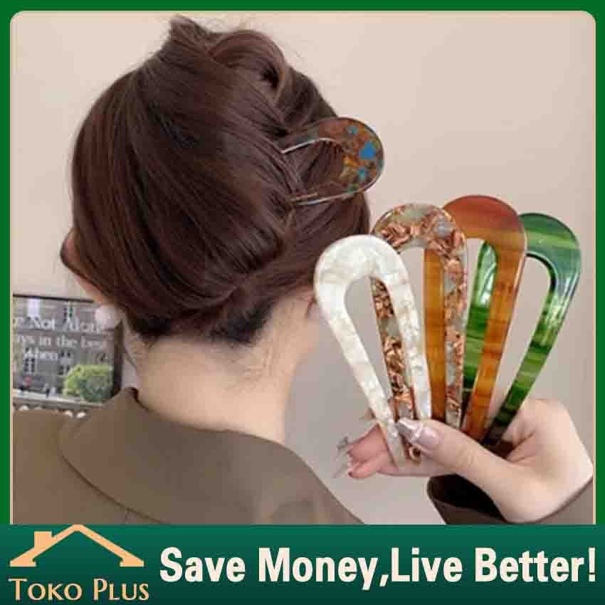 Jepit Rambut Sanggul Tusuk Konde China Headpiece Hairpin Chinese Hair Stick Jumbo U-Shape Hair Bun S