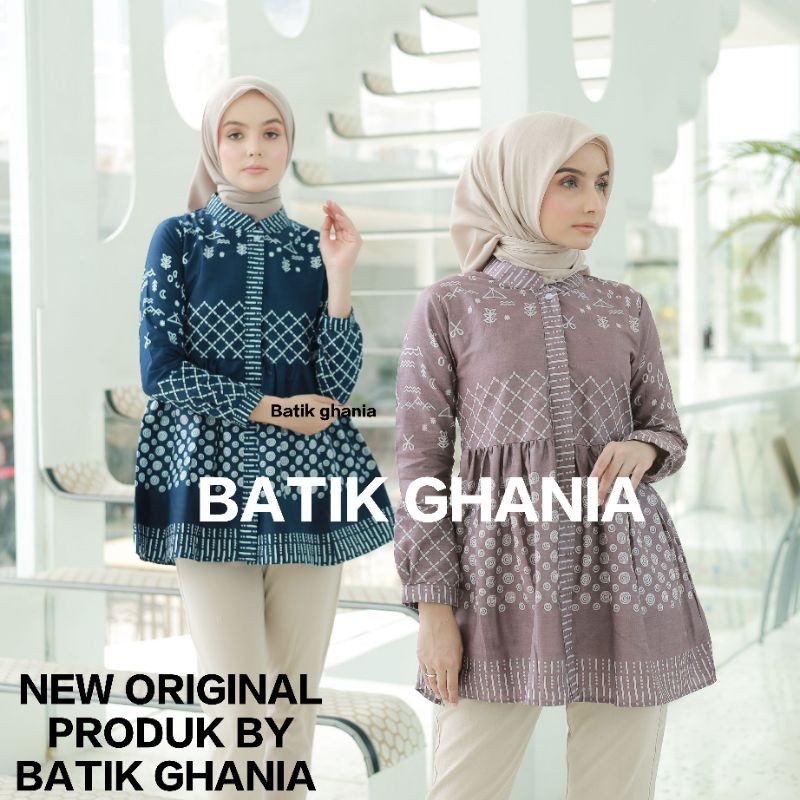 Batik Wanita Baju batik wanita modern blouse batik pagar by batik ghania /Update 2025