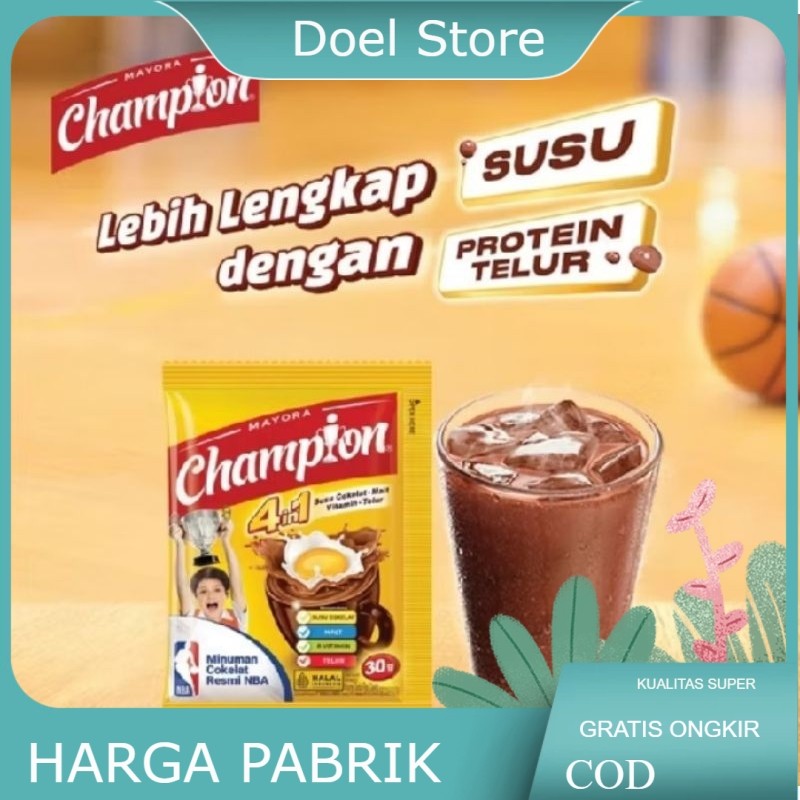 

champion energen susu coklat isi 10 + 1 gratis sachet 30 gr