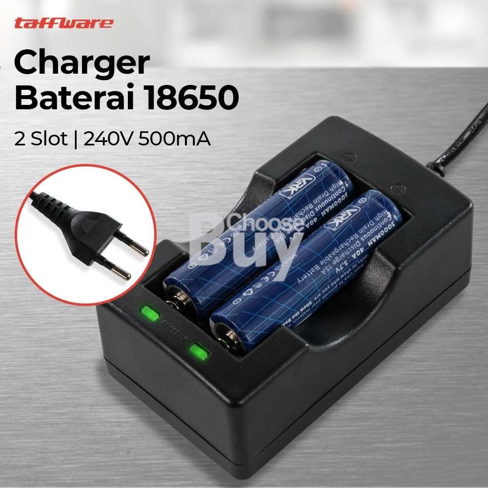 Taffware Charger Baterai 2 Slot 18650