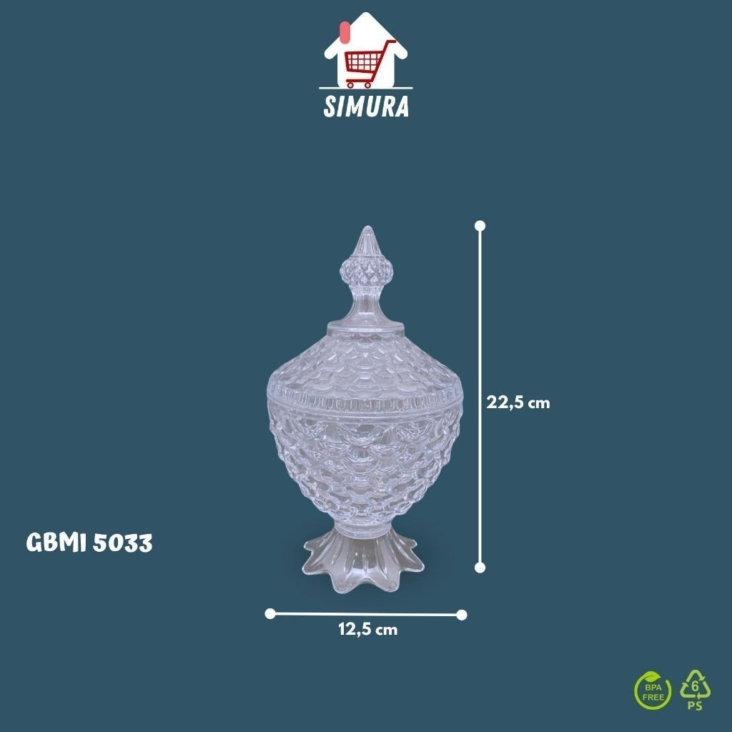 Hot Deals 3Pcs Toples Kacang Toples Kristal Toples Lebaran Toples Bening Toples Lebaran ( Gbmi 5033