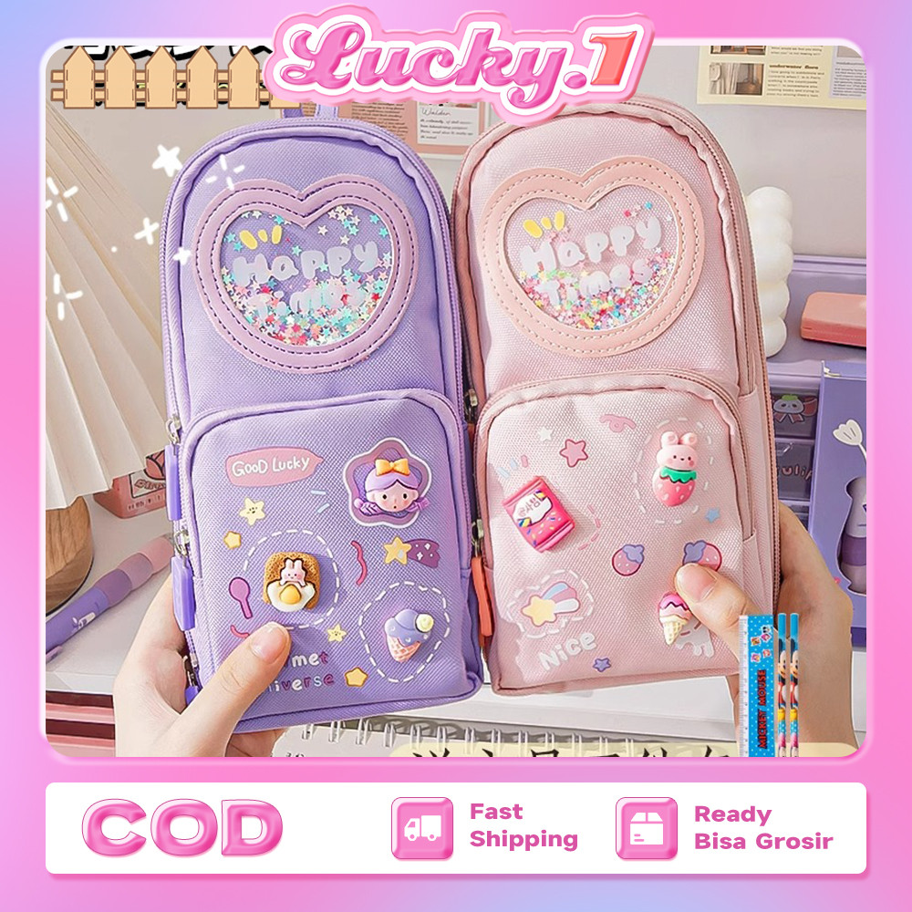 

Tempat Pensil Anak Perempuan Kotak 3D Model Anak Perempuan Lucu Besar /Gadis Lucu Pink Kotak Pensil Baru Sekolah