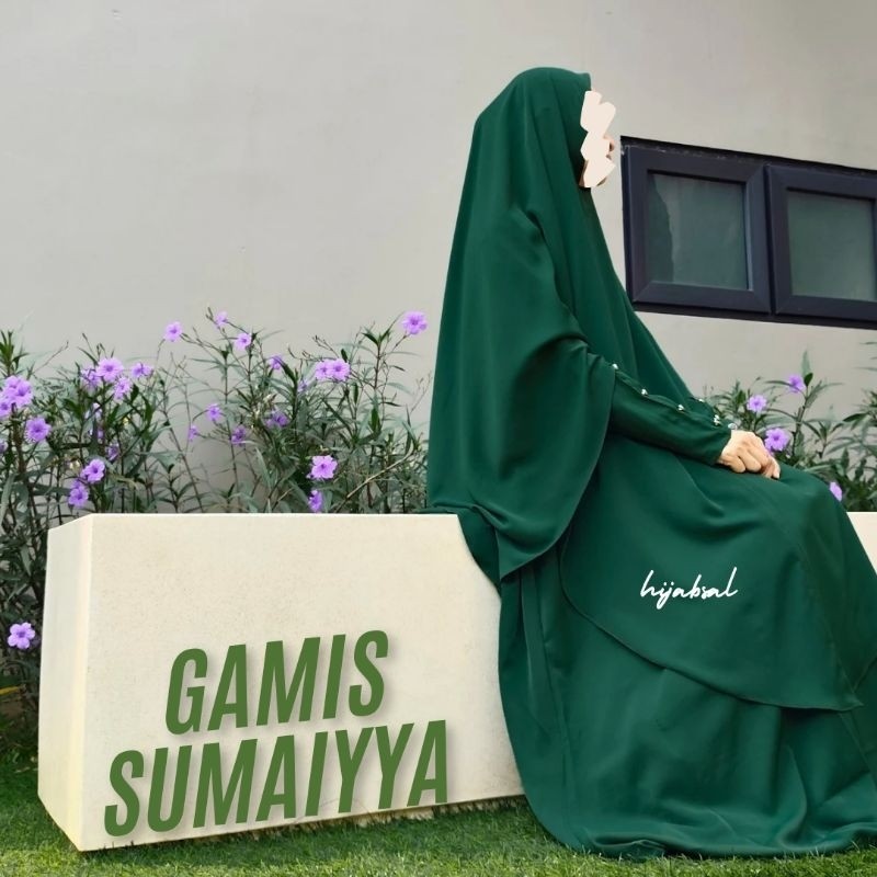 ZF76YA Gamis Wanita Syari Sumaiyya berbahan Anti UV by Hijabsal (Gamis saja)