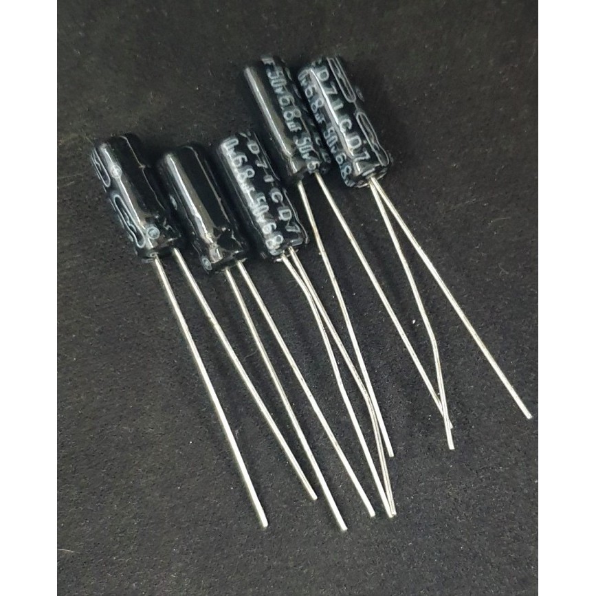 GS99 Elco Capacitor 6.8uf 50v Non Polar NP KX - Harga per 5 pcs