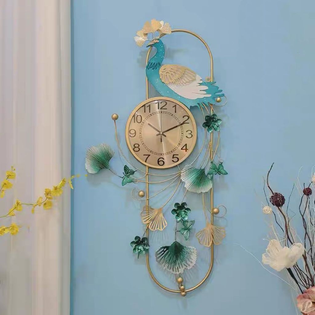 IJU122 Jam Dinding Dekorasi Ginkgo /Jam Dinding Dekorasi Ruang Tamu Aesthetic