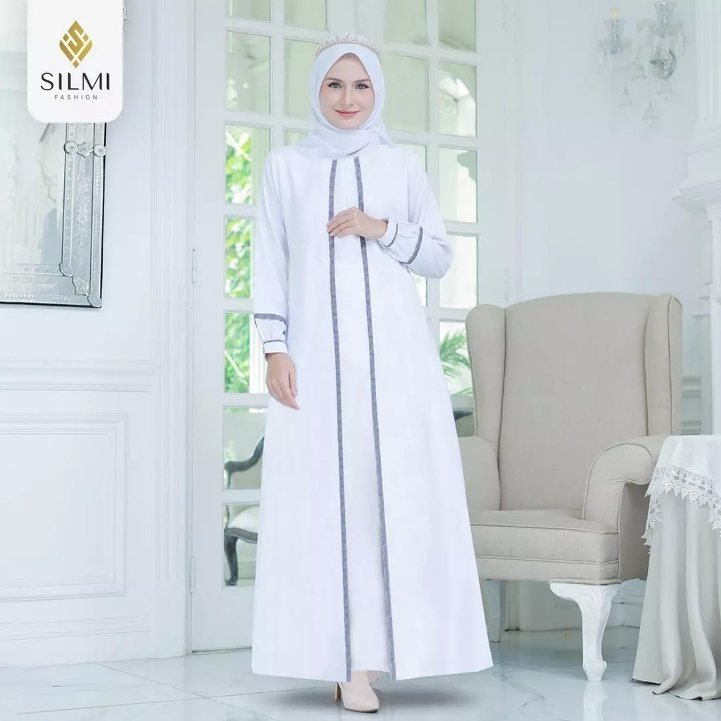 Silmi Sarimbit Lebaran Keluarga Madani Gamis Dewasa Polos Elegan Busana Muslim Sarimbit Madani Mewah