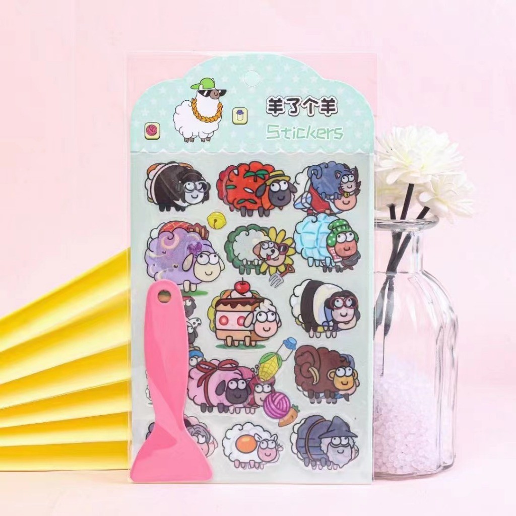 

VIRAL 1 SET STICKER DIY MOTIF KARTUN + SPATULA / CREATIVE DIY STICKER SET PLUS SPATULA