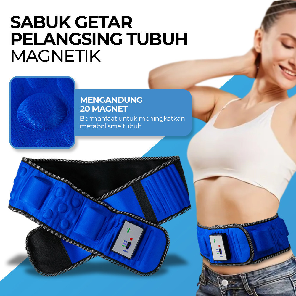 

- Sabuk Getar Pelangsing Tubuh Magnetik Heating Vibrating Belt Massager - X5 -