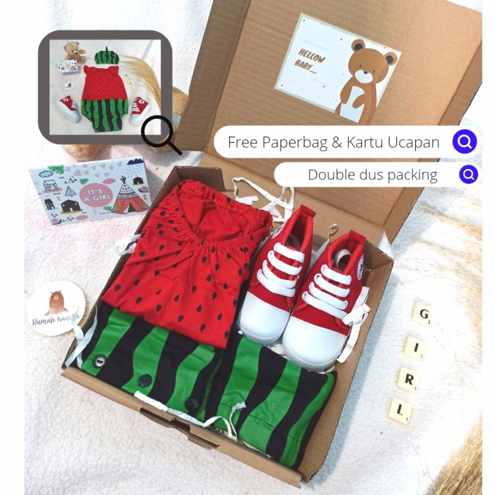 

[0k_market1] Hampers baby girl kado lahiran kado bayi perempuan newborn - Semangka 0-6bln