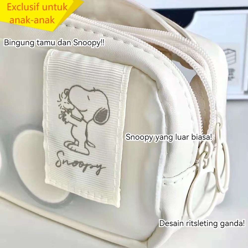 

Muji Snoopy Cute Large Capacity Pencil Case/pensil pouch/make up tas/Kotak Pensil Sayang