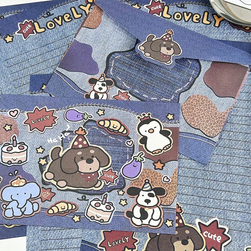 

COD Set Amplop Denim Kartun Lucu Kop Surat Koboi Amplop Ucapan Selamat Idul Fitri