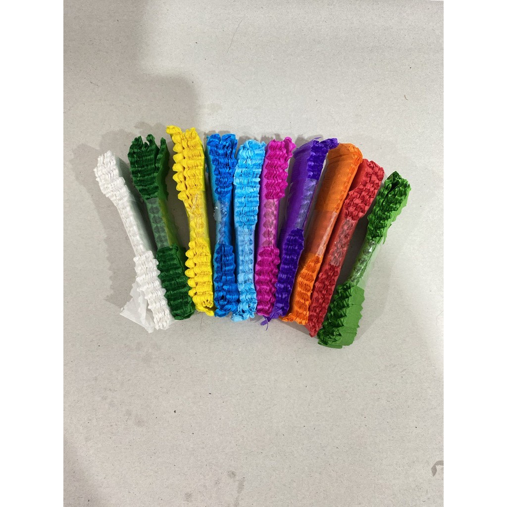 

Kertas Crepe/Krep Potongan Warna Warni Lebar 3 cm (1 pcs)